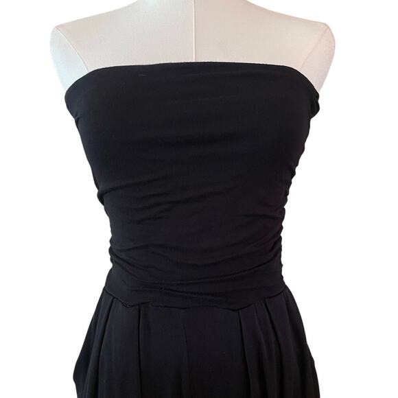 Heart & Hips Black Strapless Ruched Jumpsuit Size Medium - Picture 2 of 8